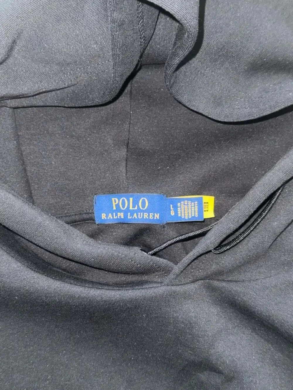 Polo Ralph Lauren Men's Double Knit Fleece Hoodie in Black - Picture 2 of 6